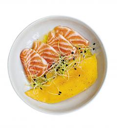 zalm met mango